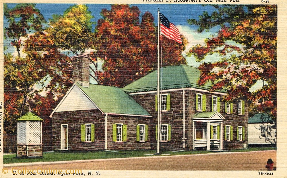 cartes postales etats unis new york hyde park post office