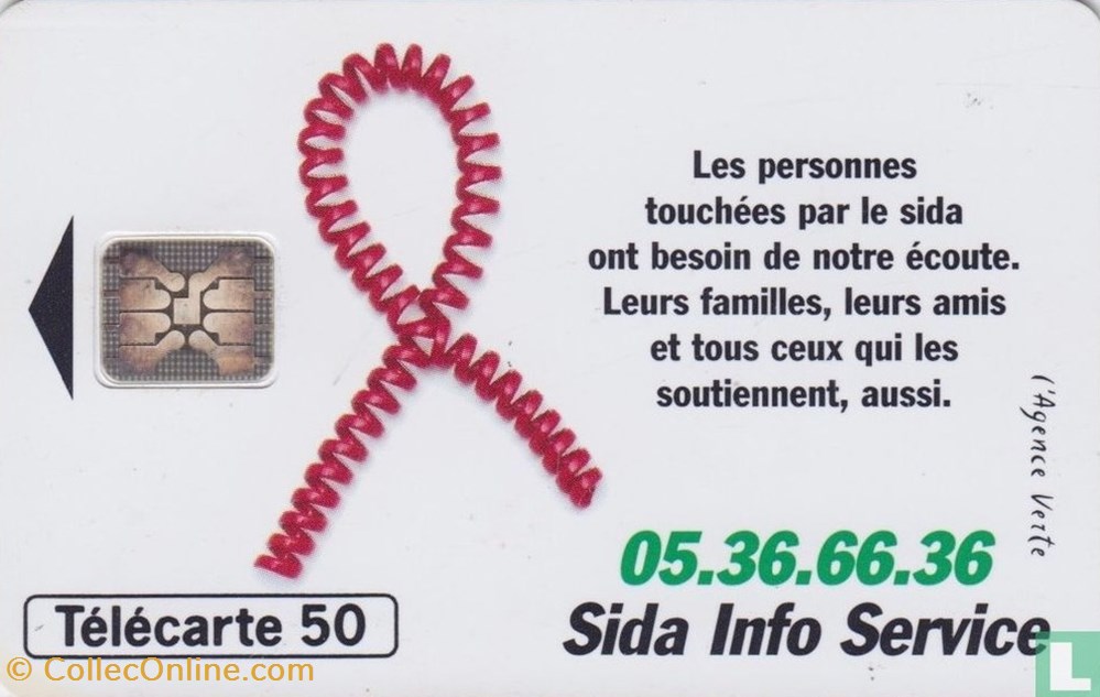 divers telecartes cartes telephoniques france sida info service schlumberger 05an