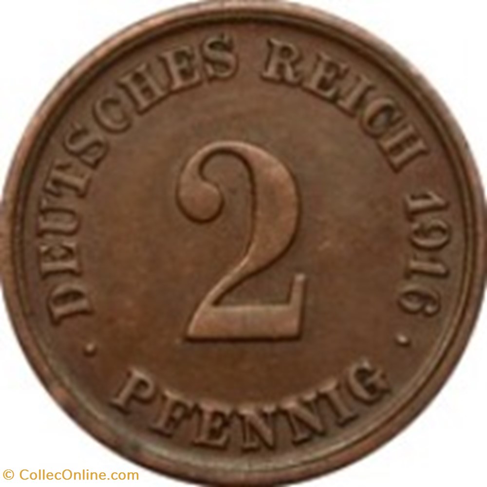 2 Pfennig Allemagne 1907 (G) monnaies monde 2 pfennig allemagne 1907 g