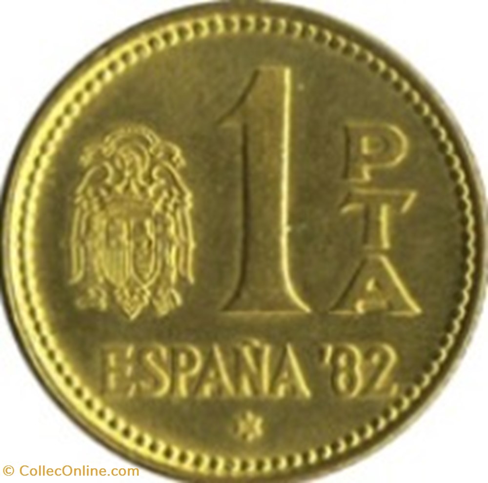 1 peseta España 82 Espagne 1980 (80) monnaies monde 1 peseta espana 82 espagne 1980 80