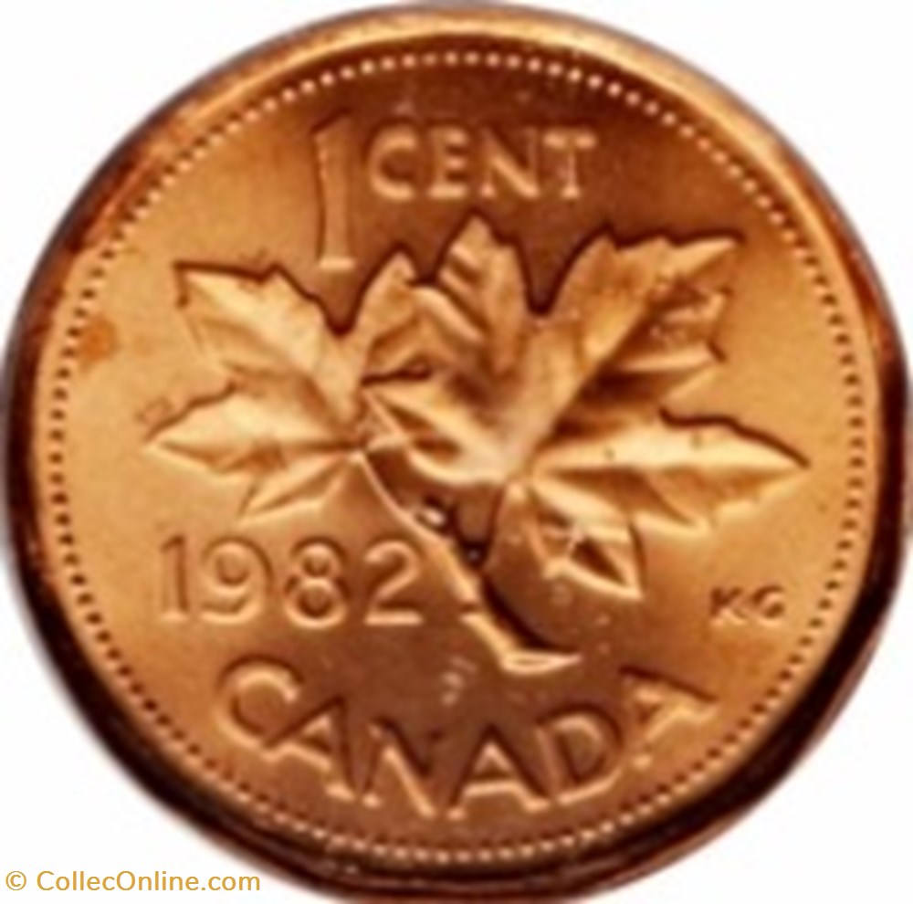 1 Cent Maple Leaf Canada 1982 monnaies monde 1 cent maple leaf canada 1982