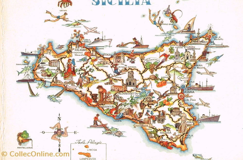 cartes postales italie sicile