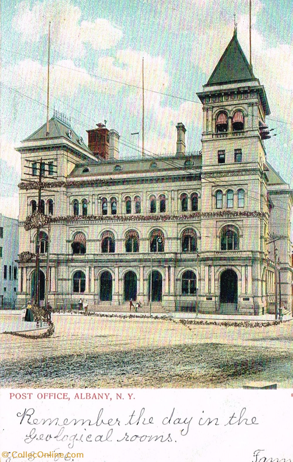 cartes postales etats unis new york albany post office