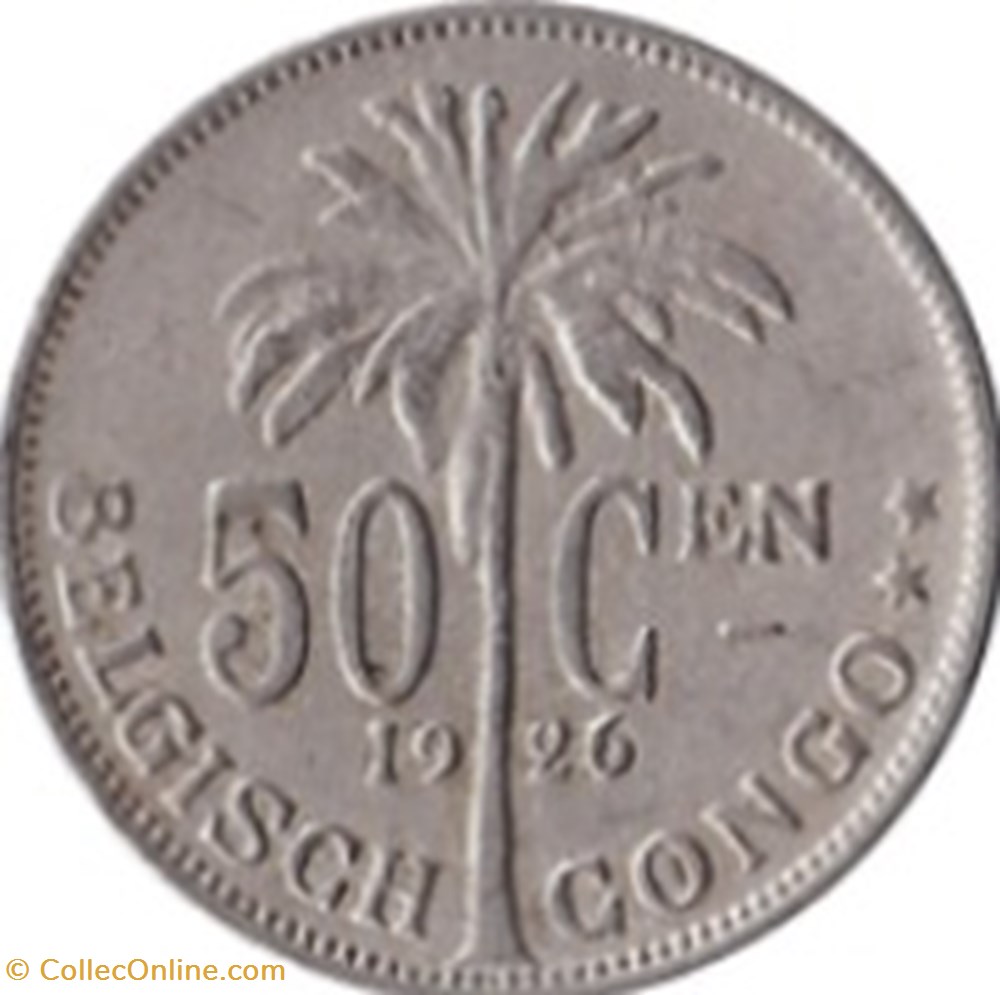 50 centimes - Albert I en néerlandais Congo Belge-1923 monnaies monde 50 centimes albert i en neerlandais congo belge 1923