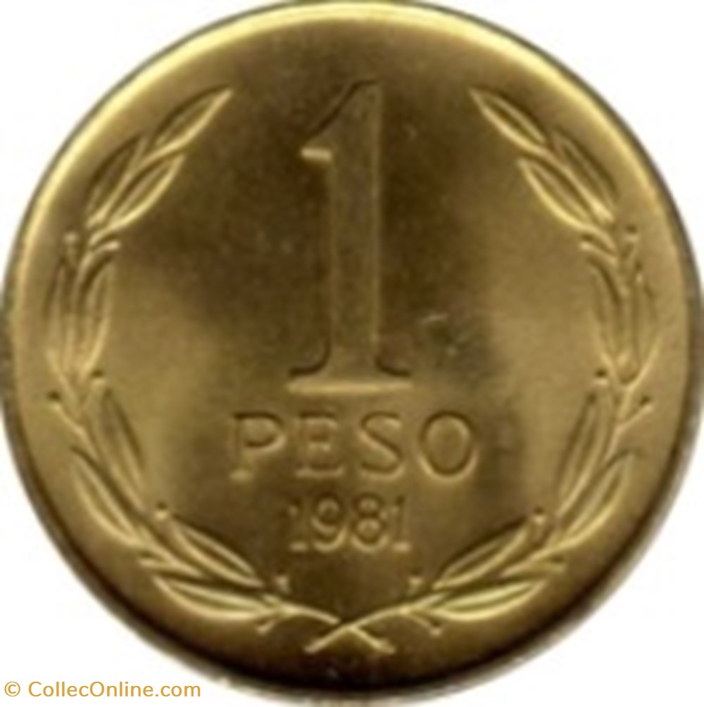 1 peso Chili 1989 monnaies monde 1 peso chili 1989