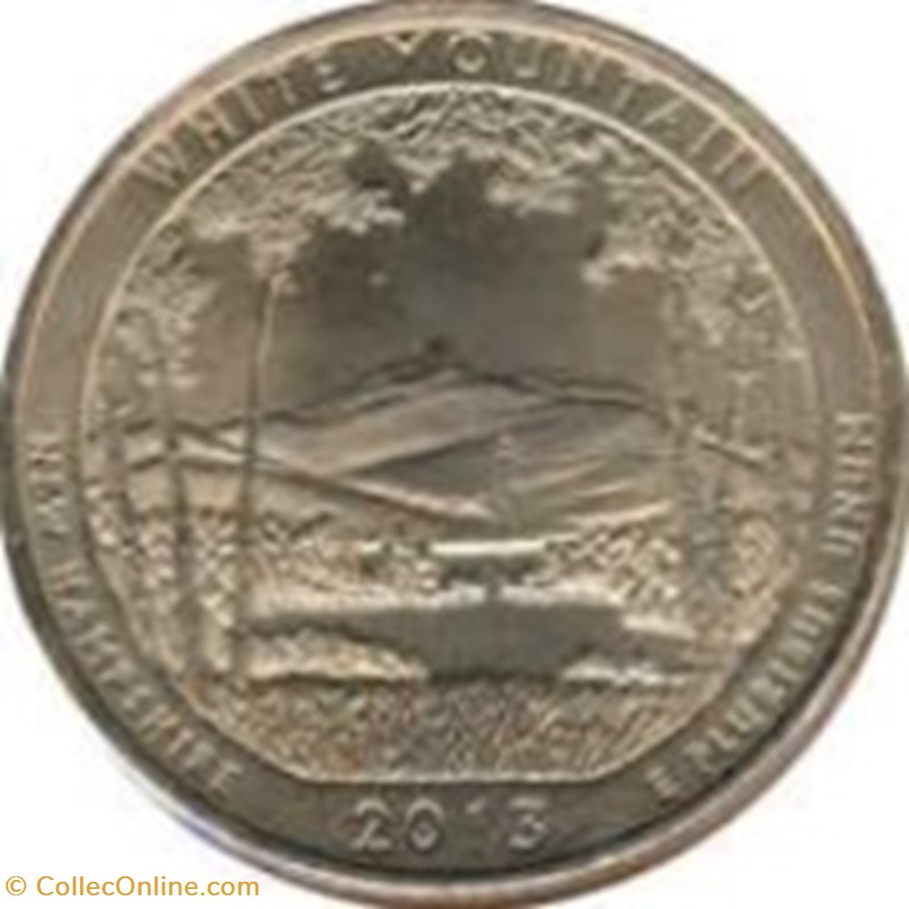 monnaies monde etats unis dollar washington quarter white mountain new hampshire 2013 d