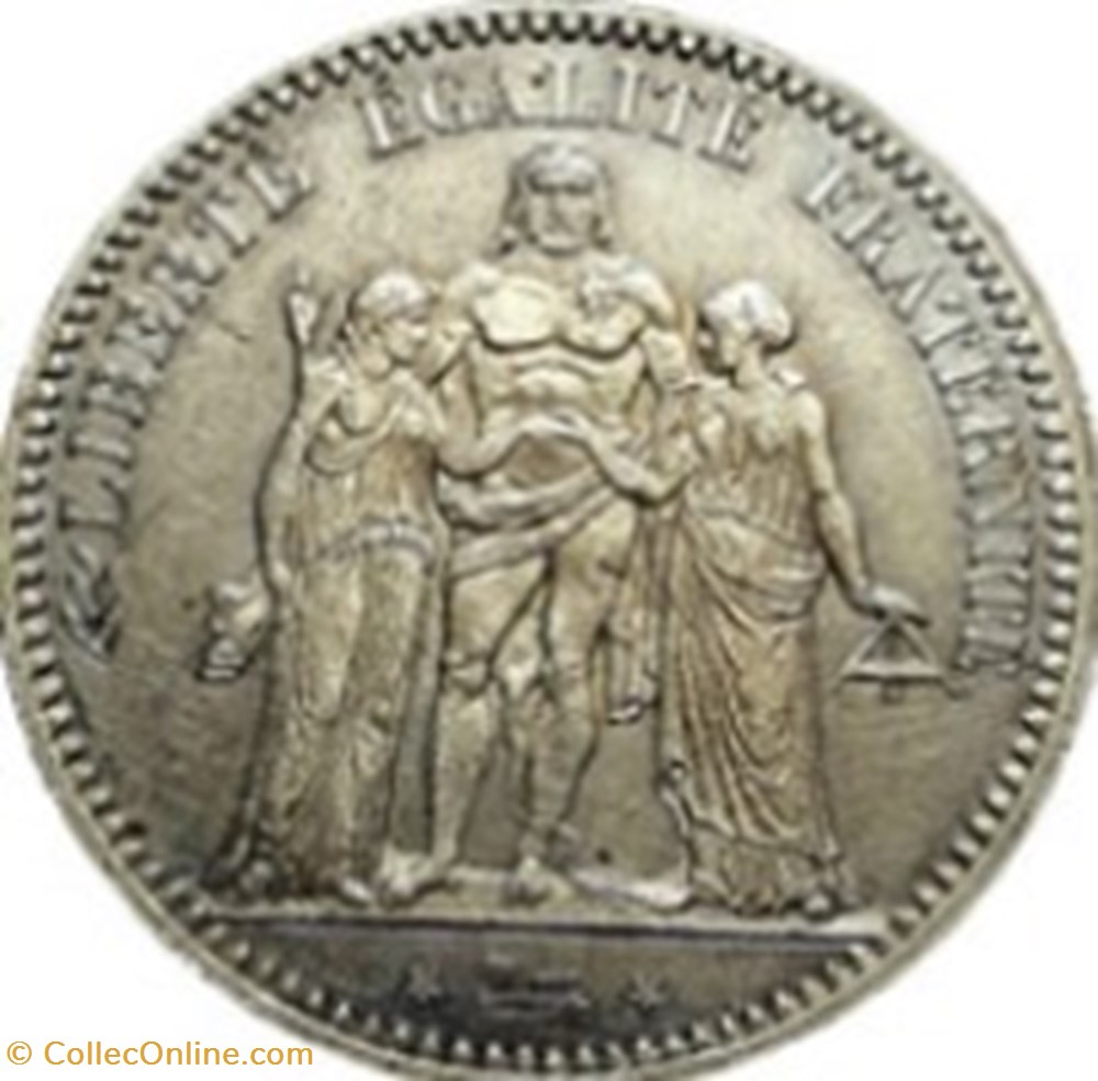 5 francs Hercule IIIe République 1875 K - France monnaies 5 francs hercule iiie republique 1875 k france