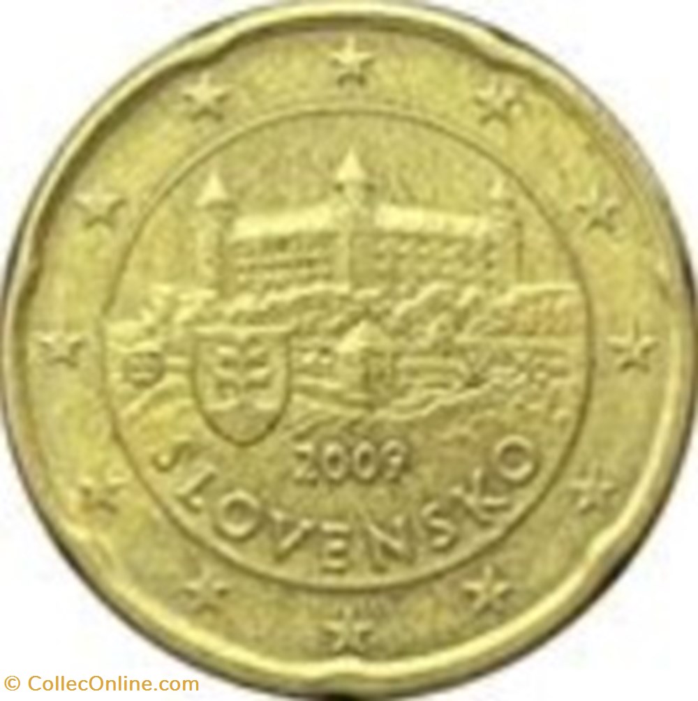 monnaies 20 cent euro slovaquie 2009