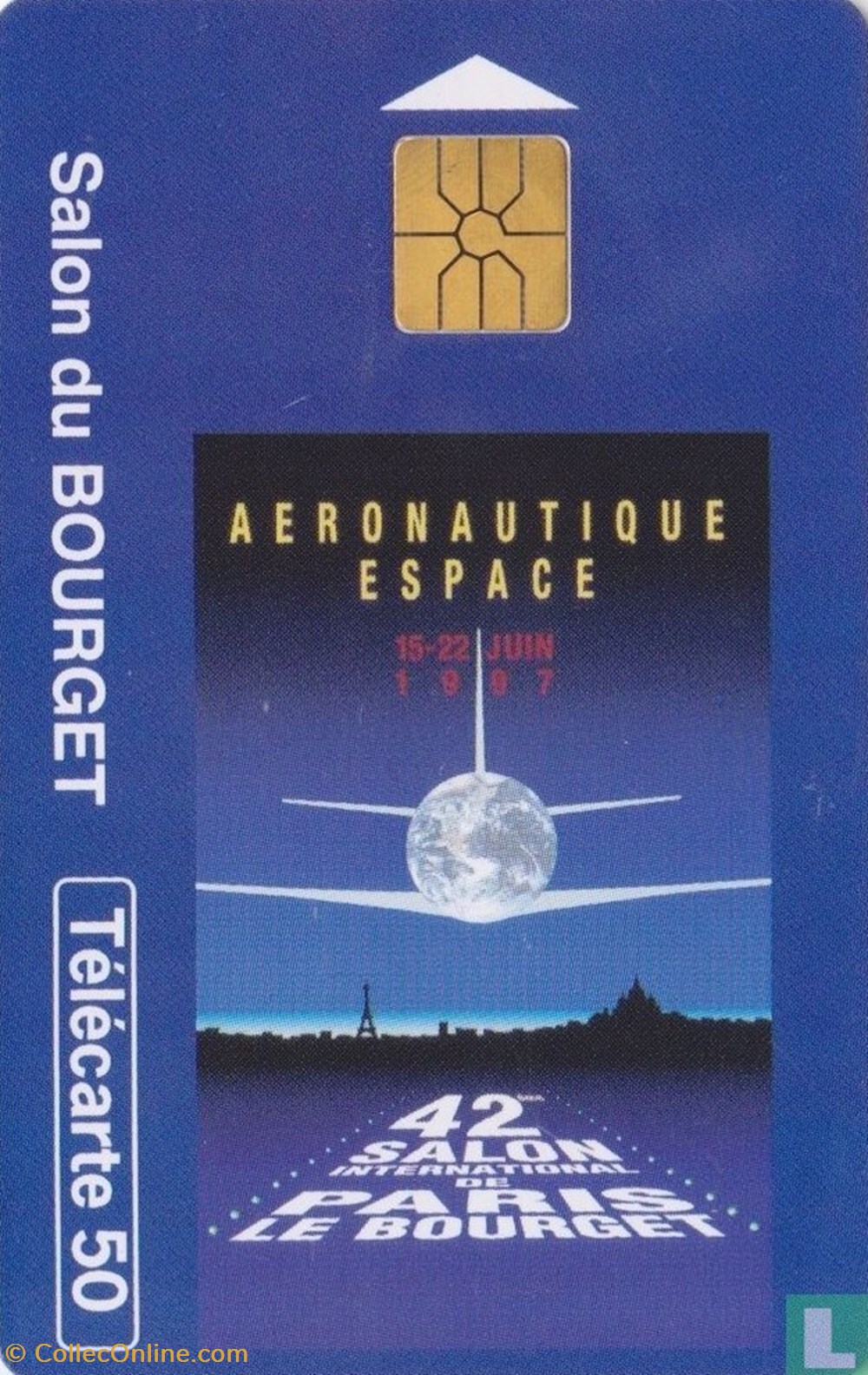 divers telecartes cartes telephoniques france 42eme salon international de paris le bourget gemplus 01 1 1988