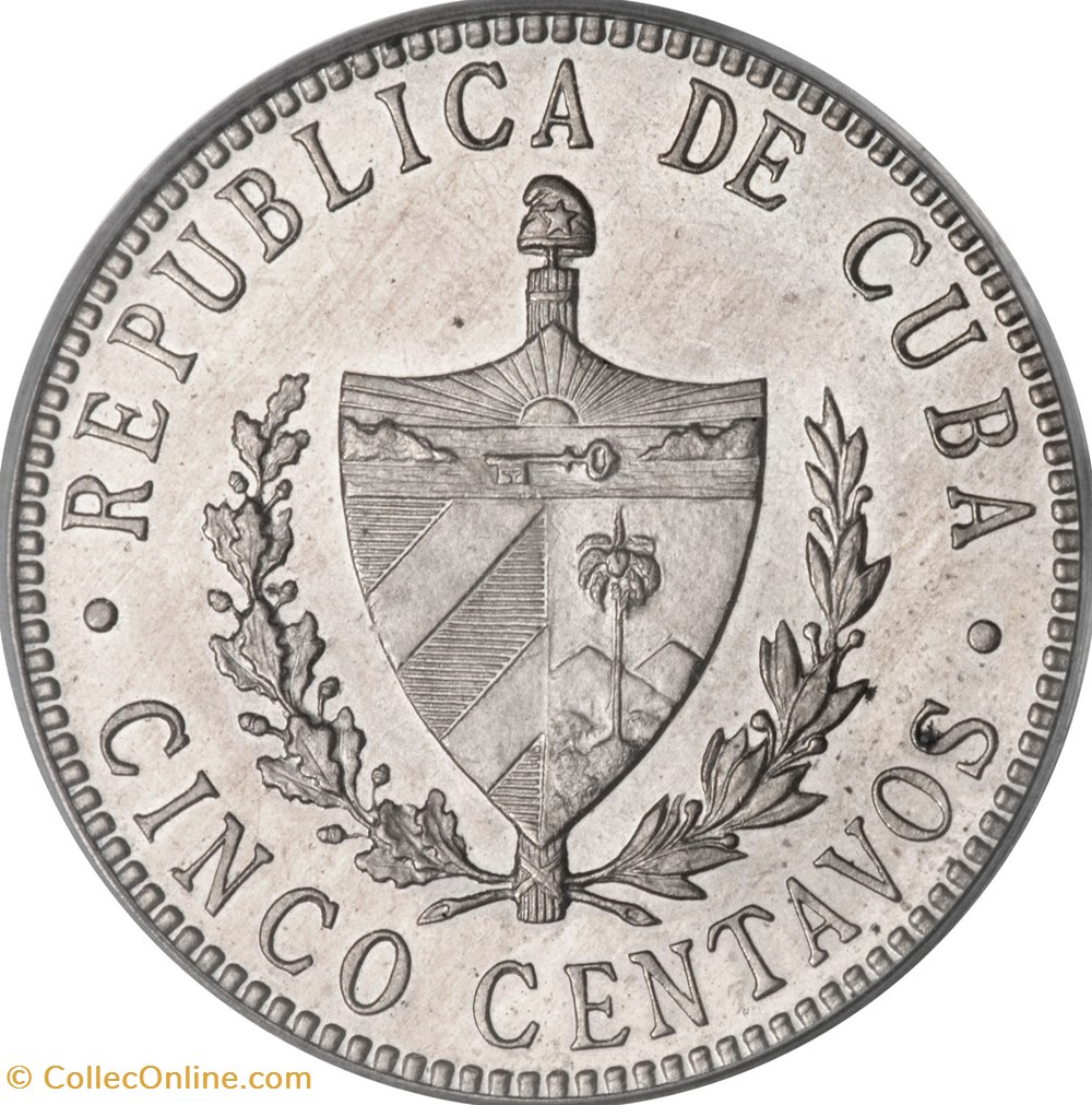 5 Centavos Cuba 1946 monnaies monde 5 centavos cuba 1946
