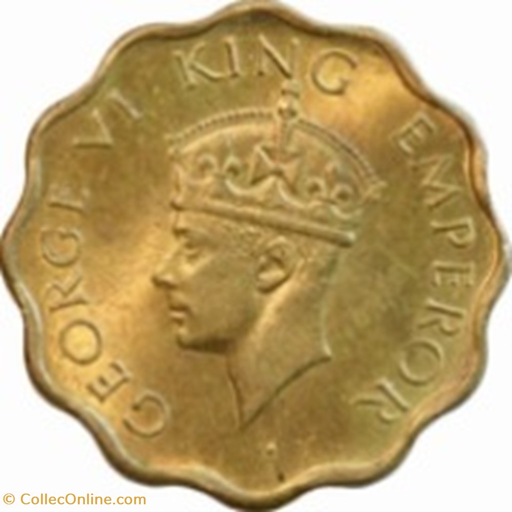 1 anna - George VI Inde 1944 monnaies monde 1 anna george vi inde 1944