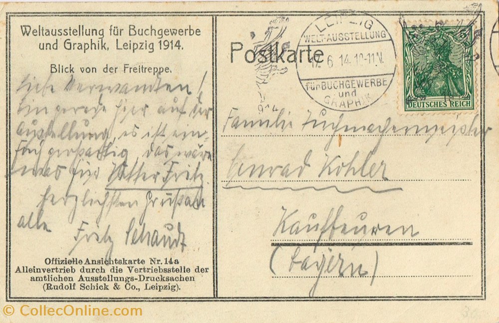 cartes postales allemagne leipzig