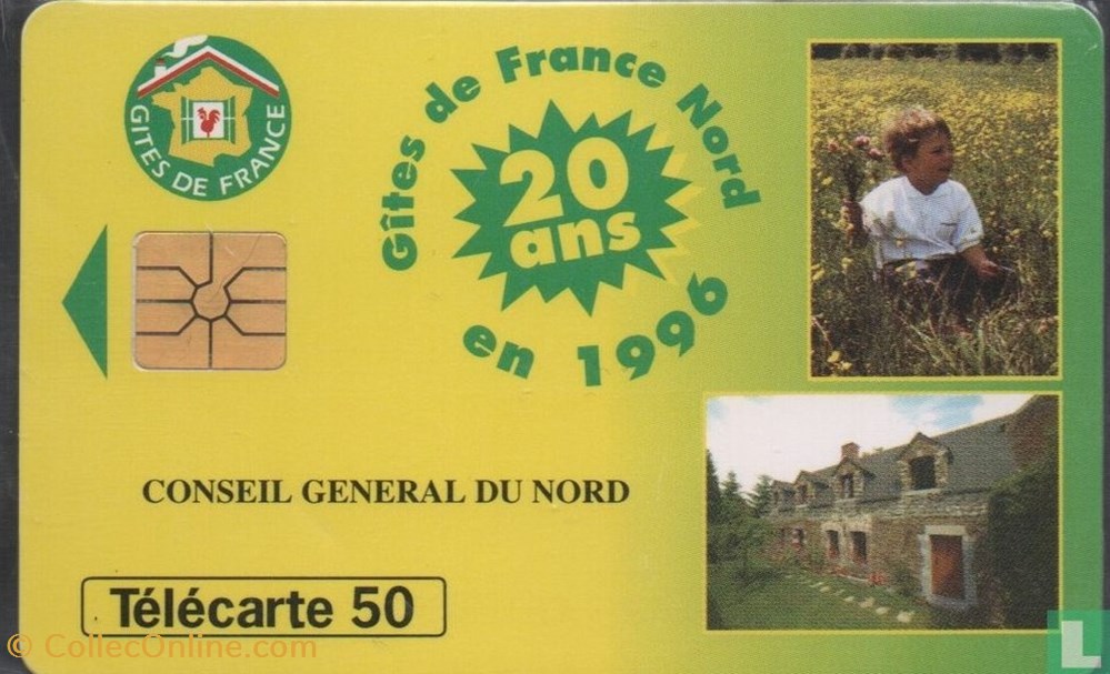 France- Gîtes de France- Gemplus 01.1 (1988) divers telecartes cartes telephoniques france gites de france gemplus 01 1 1988