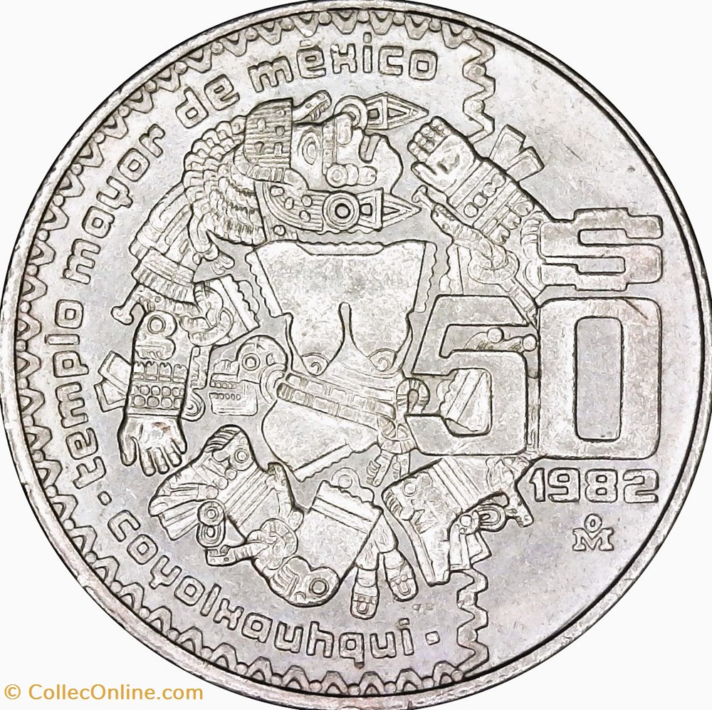 monnaies monde 50 pesos mexique 1982