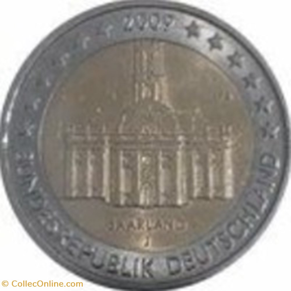 2 Euros-Allemagne 2009 F- Sarre monnaies 2 euros allemagne 2009 f sarre