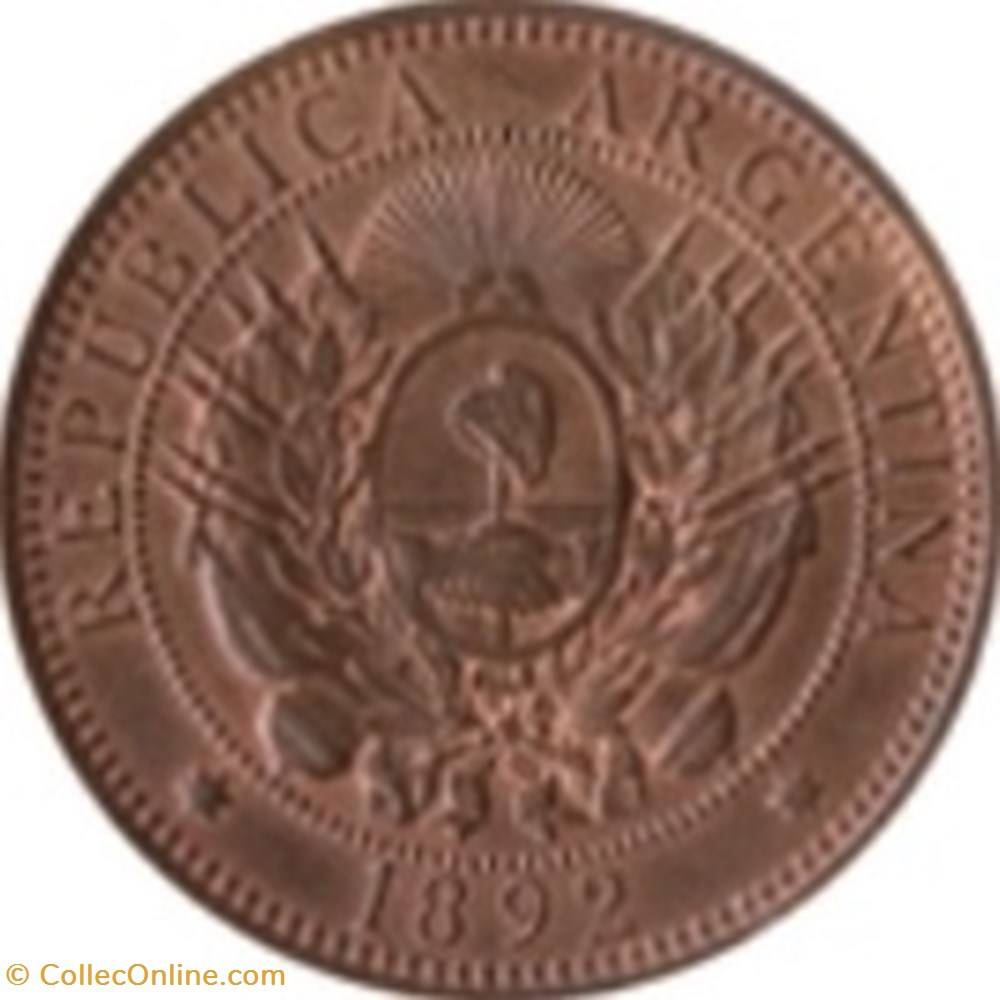 2 Centavos Argentine 1890 monnaies monde 2 centavos argentine 1890