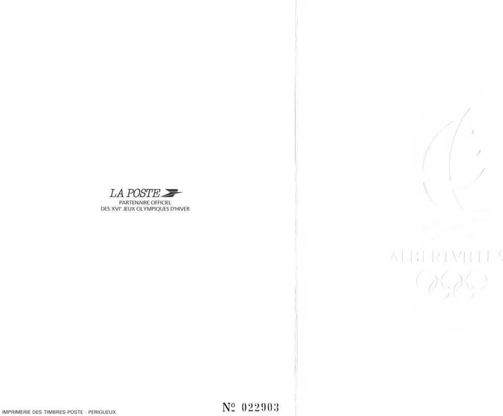 timbres europe document 1er jour 16eme jeux olympique hiver slalom