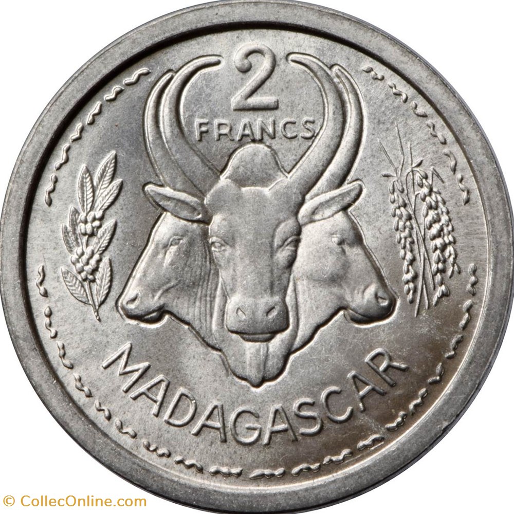 2 Francs Madagascar 1948 monnaies monde 2 francs madagascar 1948