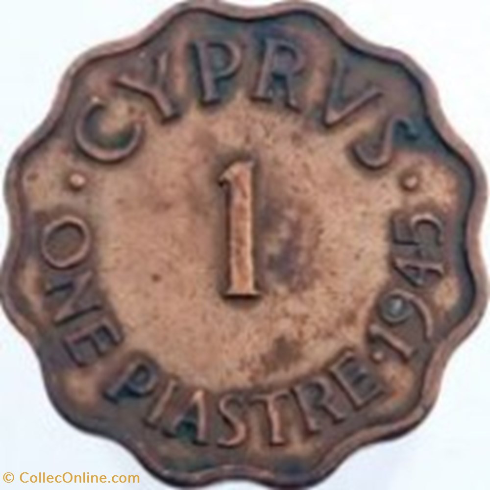 1 piastre - Georges VI Chypre 1944 monnaies monde 1 piastre georges vi chypre 1944