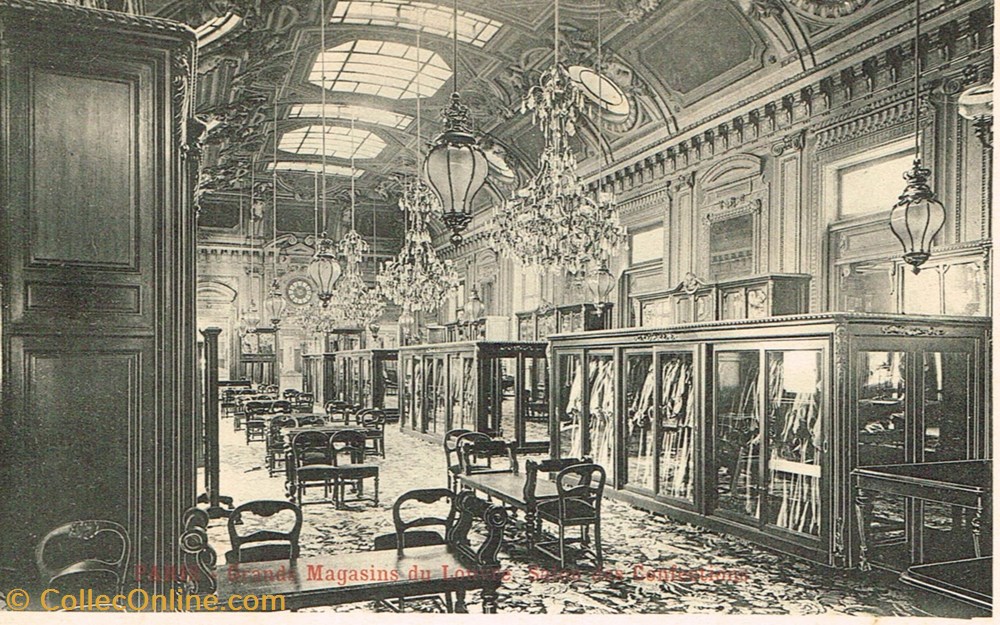 cartes postales france paris magasin du louvre