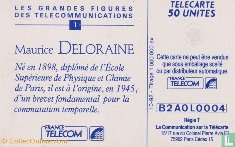 divers telecartes cartes telephoniques france maurice deloraine gemplus 01 1 1988