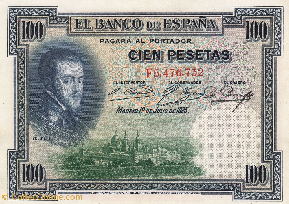 Espagne-5 pesetas 1925 billets espagne 5 pesetas 1925