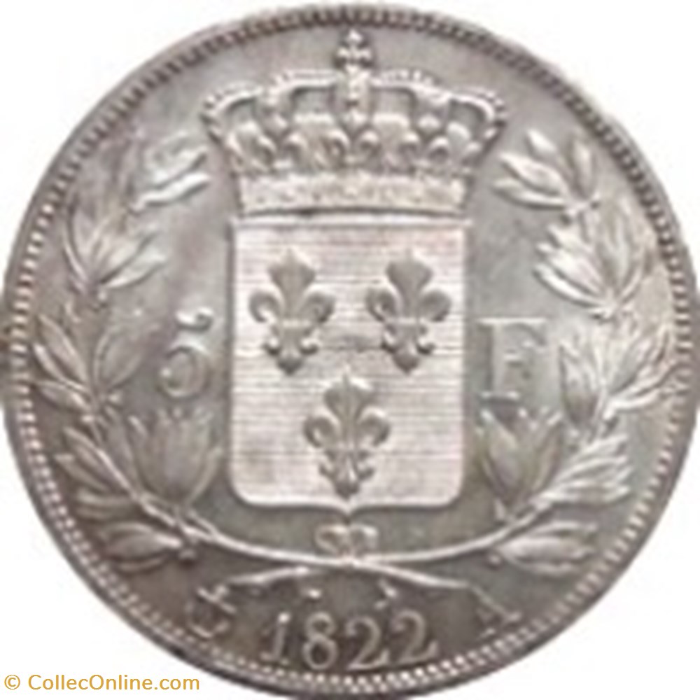 5 francs Louis XVIII Tête nue 1820 A monnaies 5 francs louis xviii tete nue 1820 a
