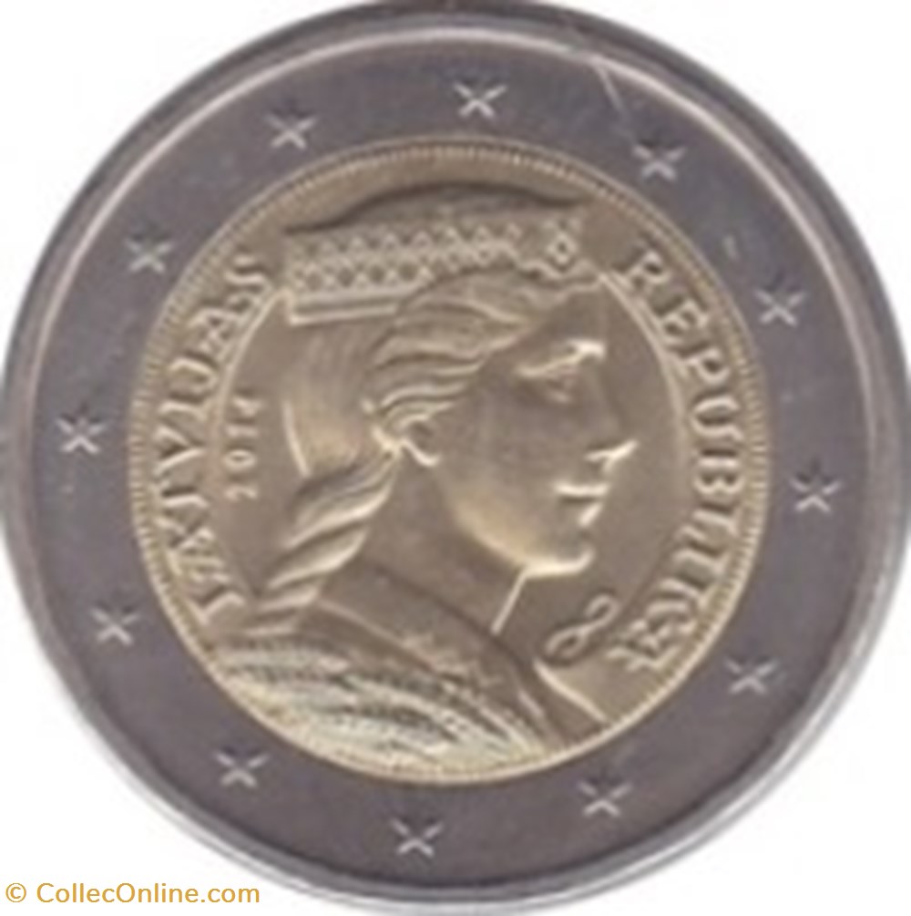 2 Euros-Lettonie 2014 monnaies 2 euros lettonie 2014
