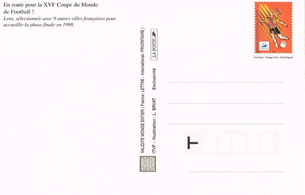 timbres europe carte poste france 98
