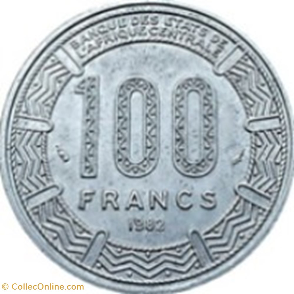 100 francs type 2 Afrique centrafricaine Française 1982 monnaies monde republique 100 francs type 2 afrique centrafricaine francaise 1982
