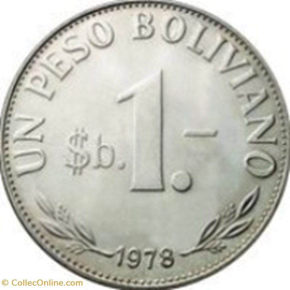 1 peso boliviano Bolivie 1968 monnaies monde 1 peso boliviano bolivie 1968