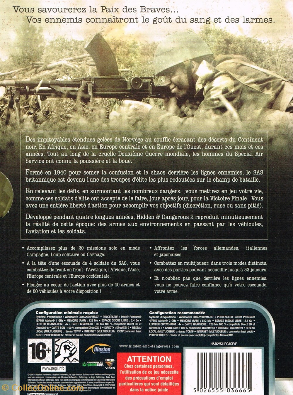 Hidden & Dangerous jeux videos consoles hidden dangerous