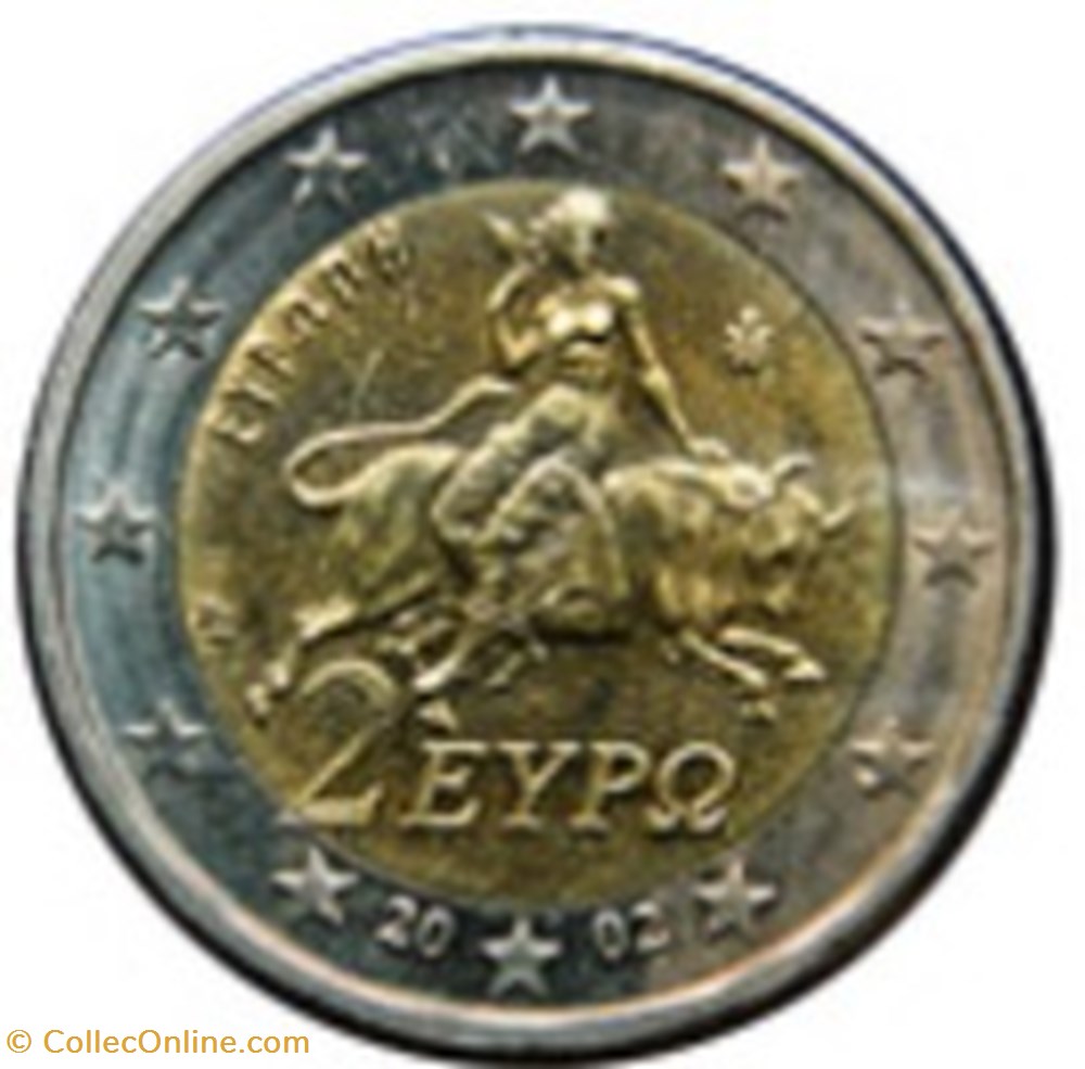 pièce 2 euros grece 2002 valeur