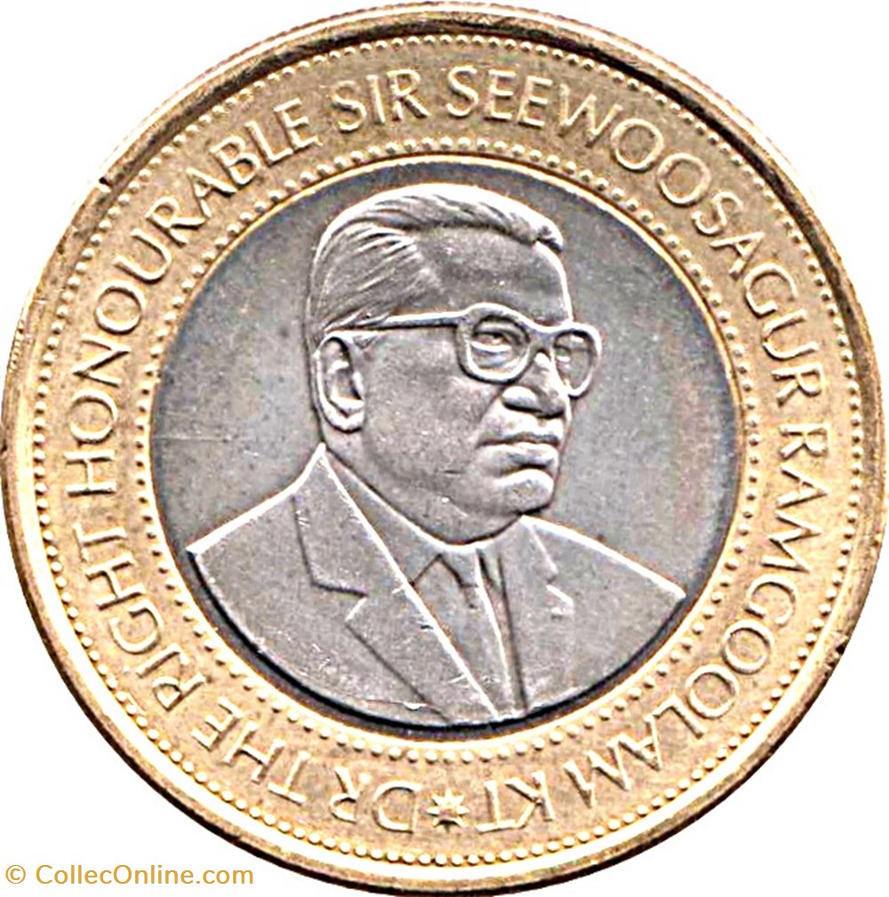 2 Rupees Mauritus 2020-40ème anniversaire de la Banque d'Île Maurice monnaies monde 2 rupees mauritus 2020 40eme anniversaire de la banque ile maurice