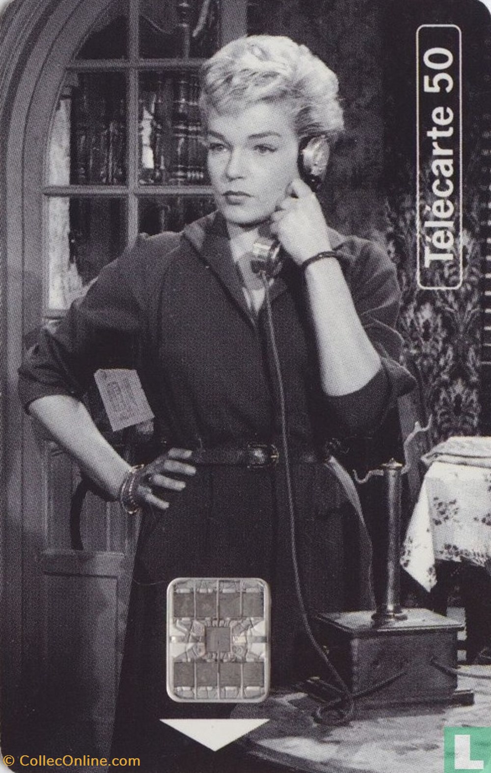 France- Simone Signoret- Schlumberger 07.1 (1992) divers telecartes cartes telephoniques france simone signoret schlumberger 07 1 1992