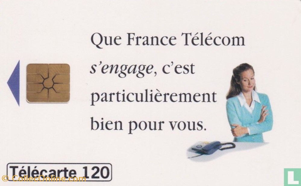 divers telecartes cartes telephoniques france france telecom engage aupres de chacun de vous gemplus 01 2