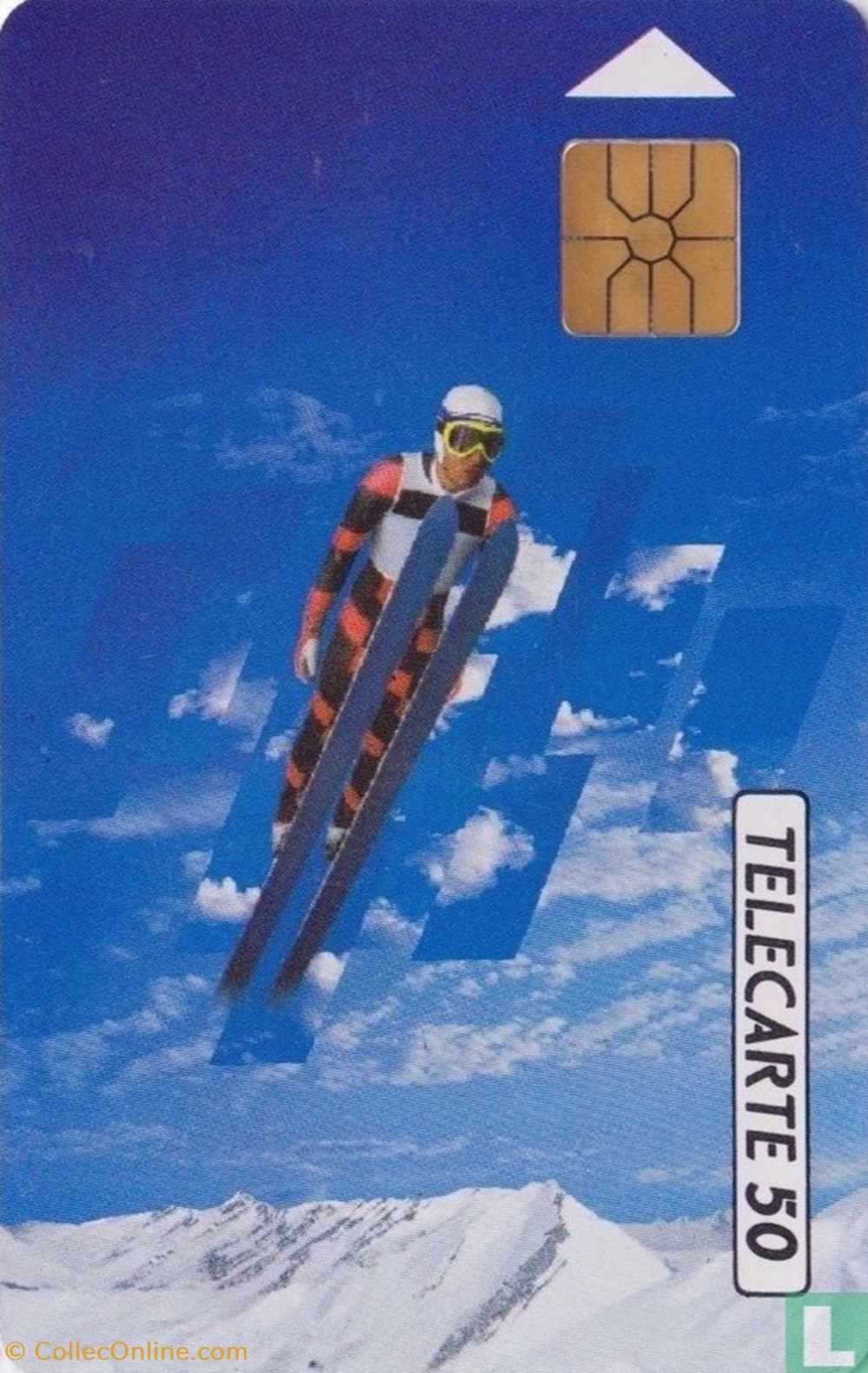 France- Saut à Ski- Gemplus 01.1 (1988) divers telecartes cartes telephoniques france saut a ski gemplus 01 1 1988