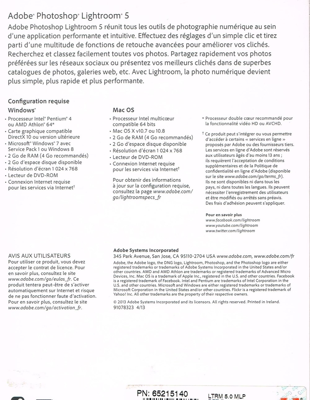 informatique logiciels adobe photoshop lightroom 5