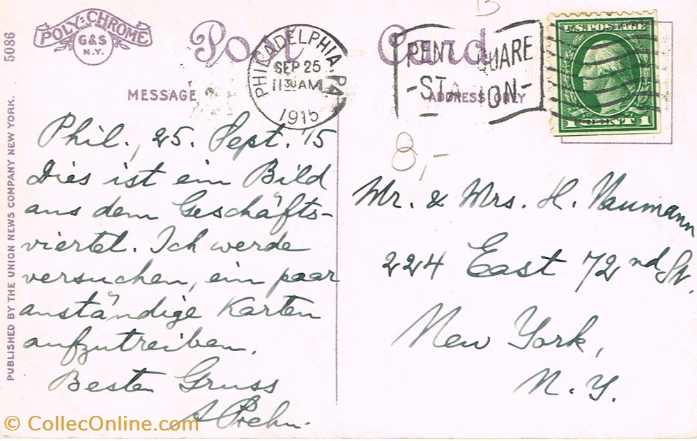 Etats Unis- Pennsylvanie -Philadelphie cartes postales etats unis pennsylvanie philadelphie