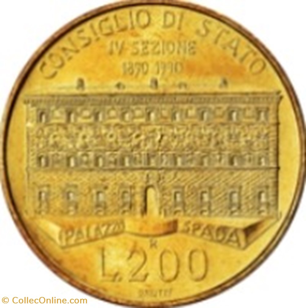 200 lires Conseil d'état 1990 monnaies monde italie 200 lires conseil etat 1990