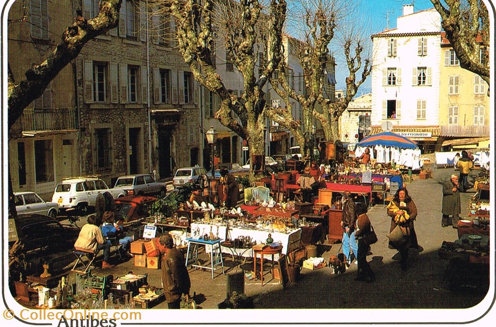 cartes postales france alpes maritimes antibes la foire aux antiquaires