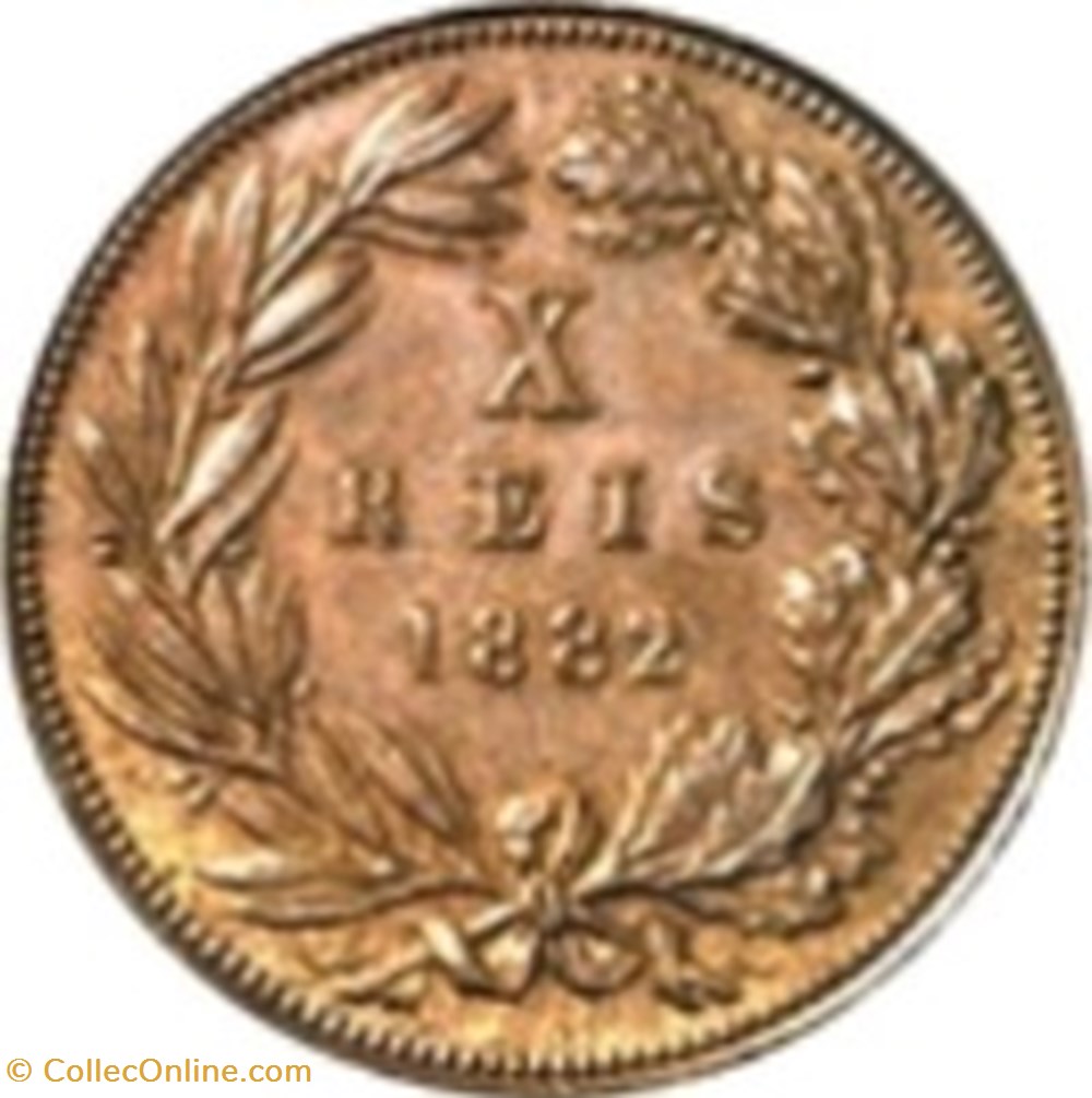 monnaies monde 10 reis 1884 portugal