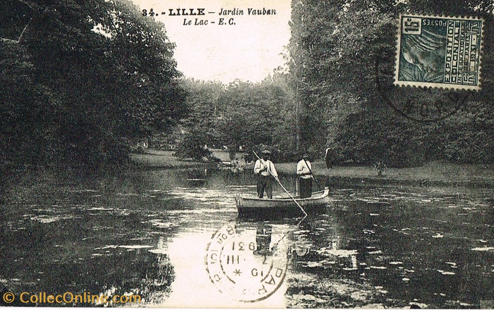 cartes postales france nord lille jardin vauban