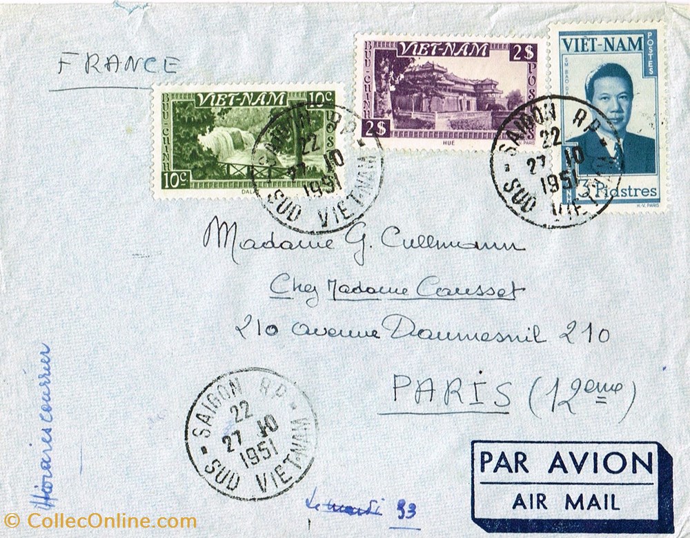 Viet-Nam-correspondance-Timbres documents anciens autres viet nam correspondance timbres