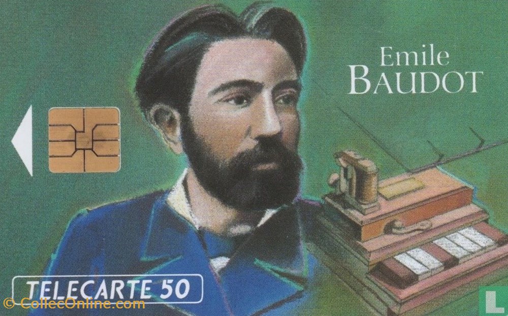 France- Emile Baudot- Solaïque 03 (1990) divers telecartes cartes telephoniques france emile baudot solaique 03 1990