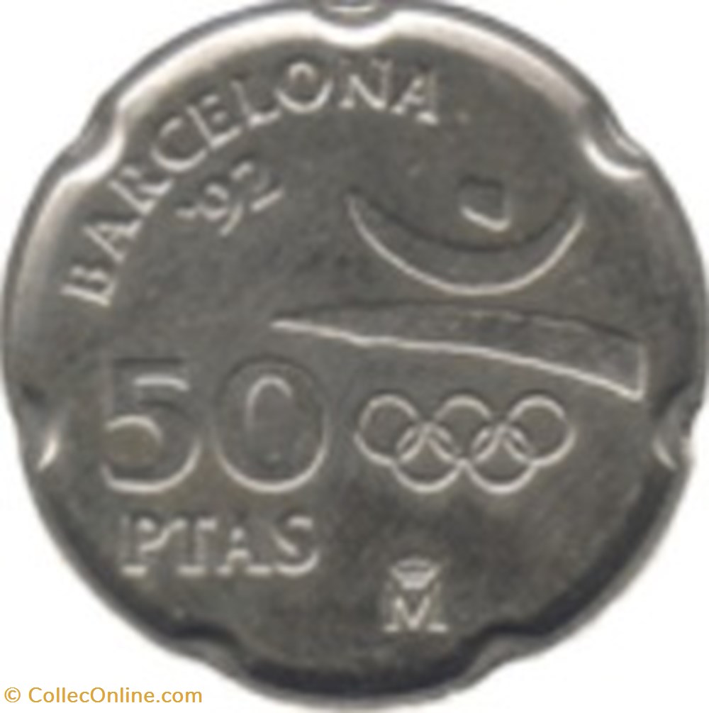 50 Pesetas Espagne 1992 JO monnaies monde 50 pesetas espagne 1992 jo