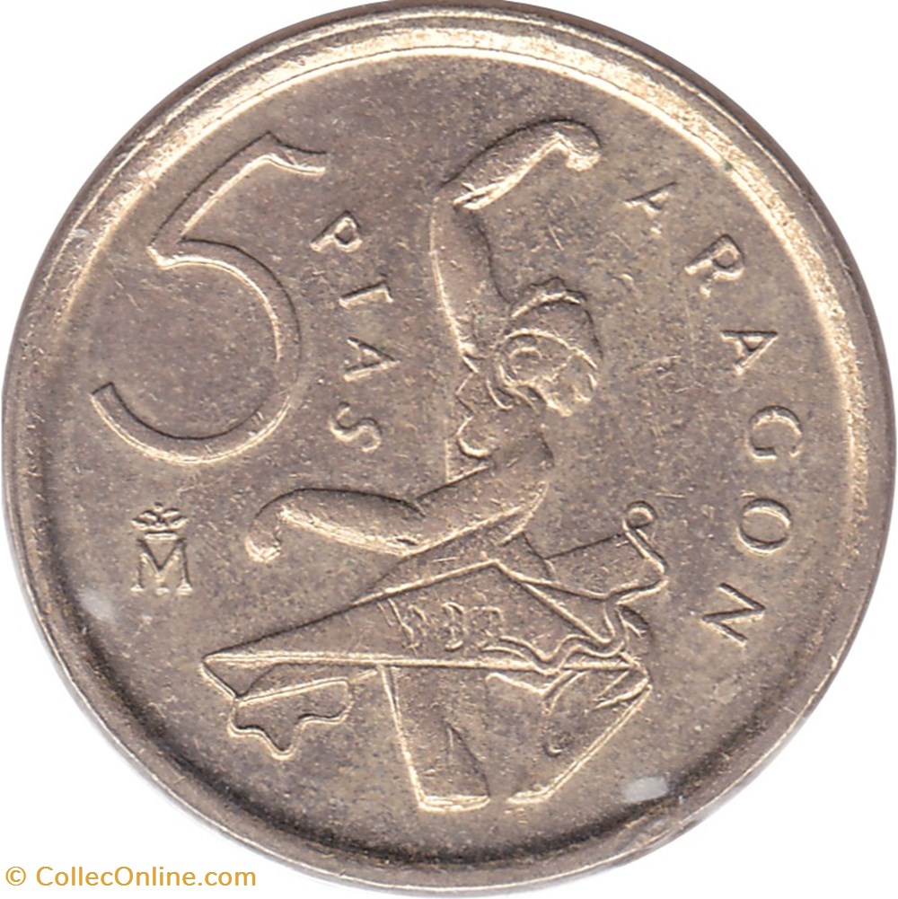 5 pesetas Aragon Espagne 1994 monnaies monde 5 pesetas aragon espagne 1994