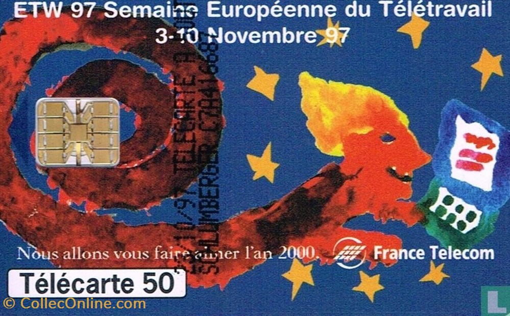 divers telecartes cartes telephoniques france teletravail schlumberger 07 2