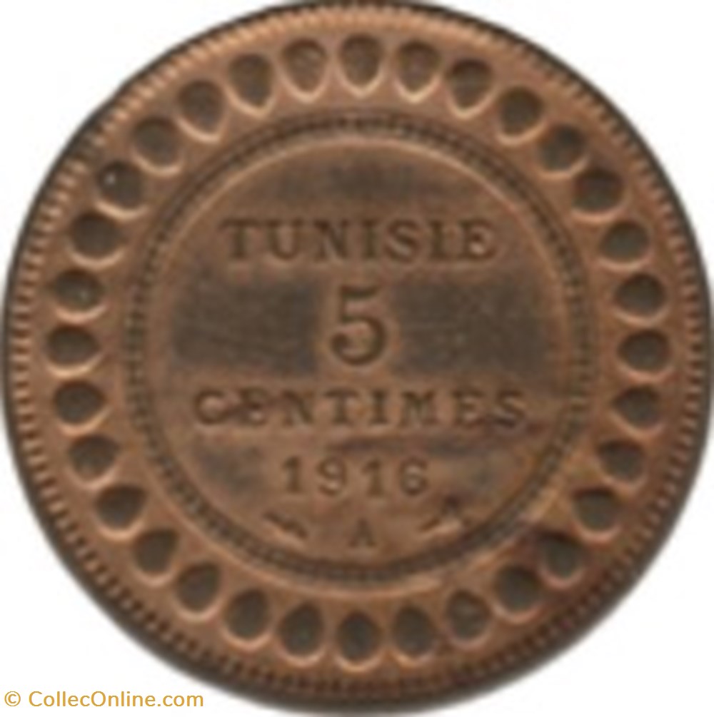 5 Centimes Tunisie 1914 A monnaies monde 5 centimes tunisie 1914 a