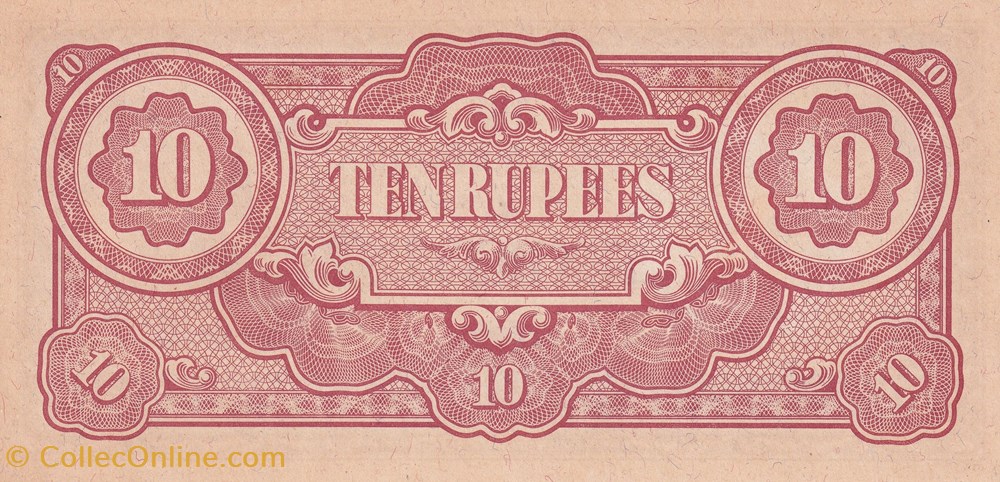 billets myanmar 10 rupees 1942 1944